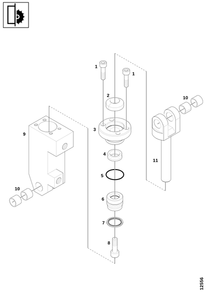 Гидроцилиндр, устройство измерения длины s. –17 № 01