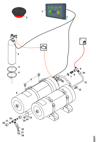 Прибор и детектор гидроцилиндра