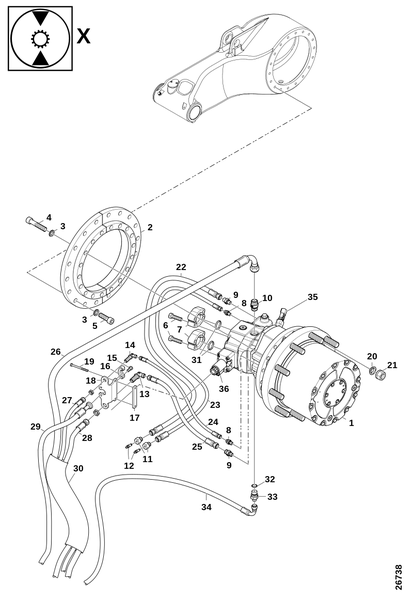 Гидромотор колеса