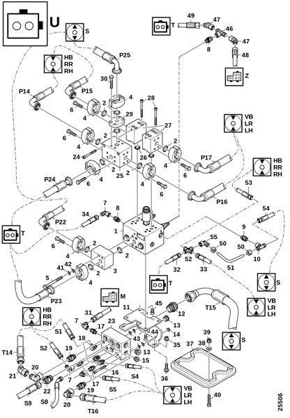 Делитель потока задний "U"