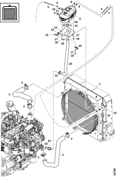 Шланги, радиатор