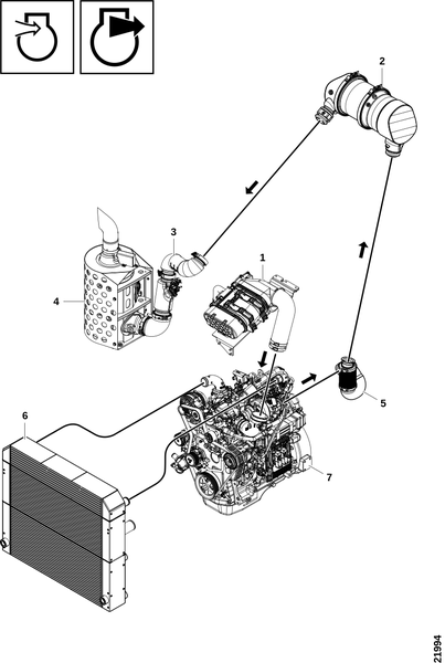 Обзор, система подачи воздуха/выхлопная система