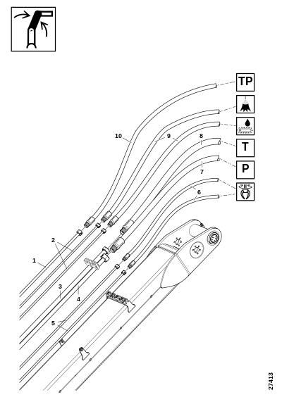 Верхняя часть, шланги и трубы