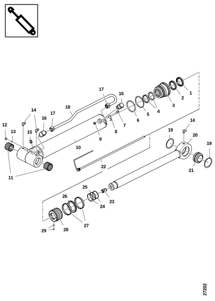 Гидроцилиндр, стреловой рычаг