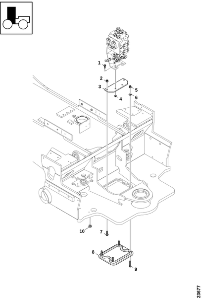 Сервисный люк, передняя рама