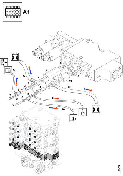 Соединения, рычаги колёс "A1"