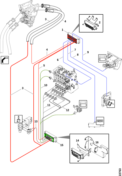 Электропроводка, электроника и датчик