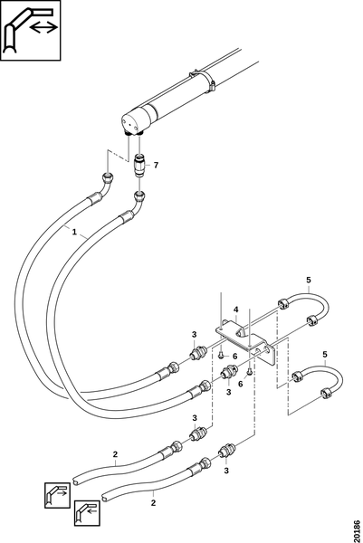 Шланги и трубы, блок удлинения
