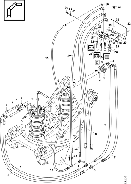 Шланги, поворотный стол
