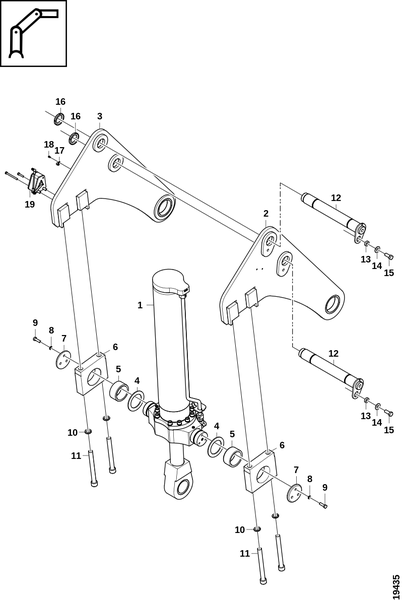 Гидроцилиндр, нога манипулятора