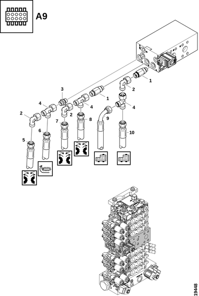 Соединения, подающие колёса "A9"