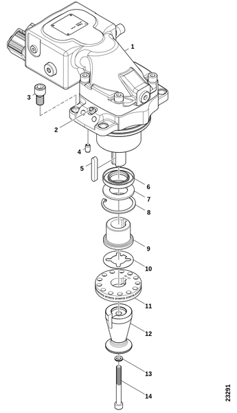 Гидромотор пилы PARKER F11-IP