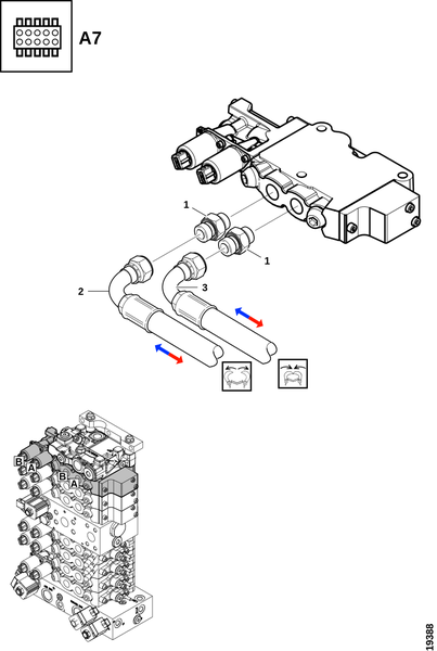Соединения, верхние ножи сучкорезки "A7"