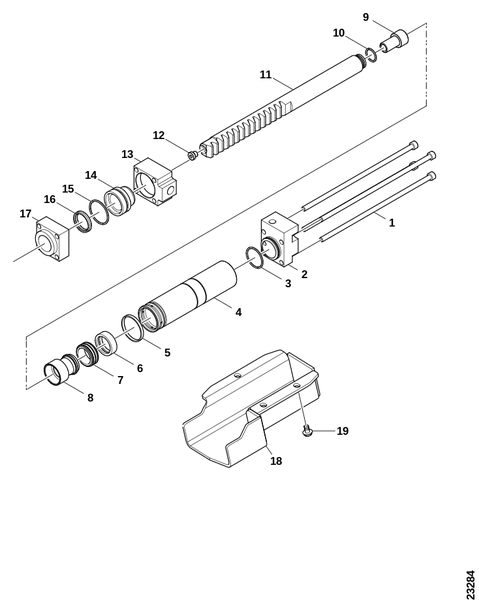 Гидроцилиндр пилы