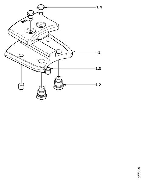 Крепление пильной шины