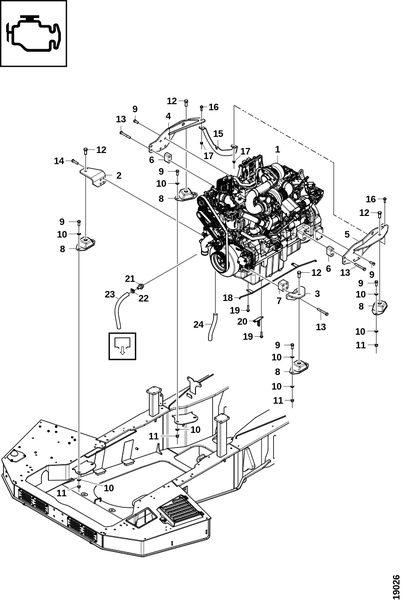 Крепление двигателя