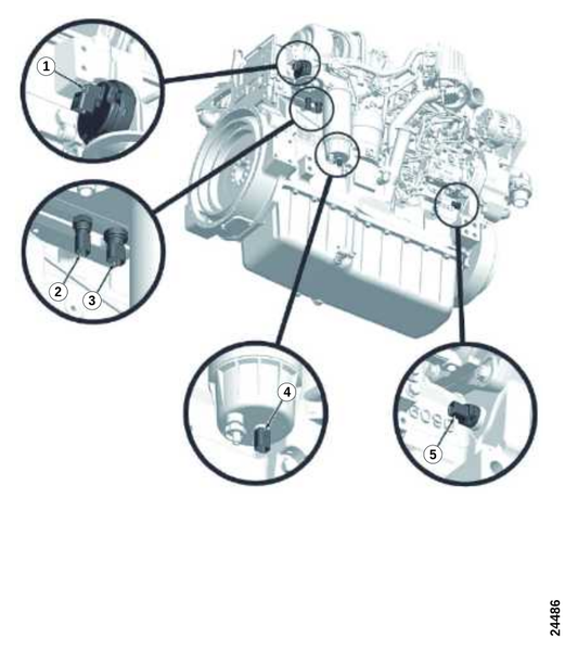 Датчик, левая сторона