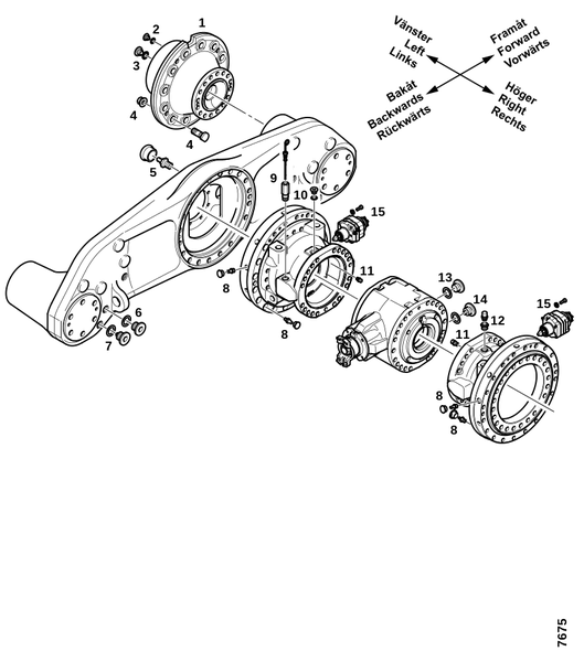 Передняя/задняя ось тележки (BÖ65)