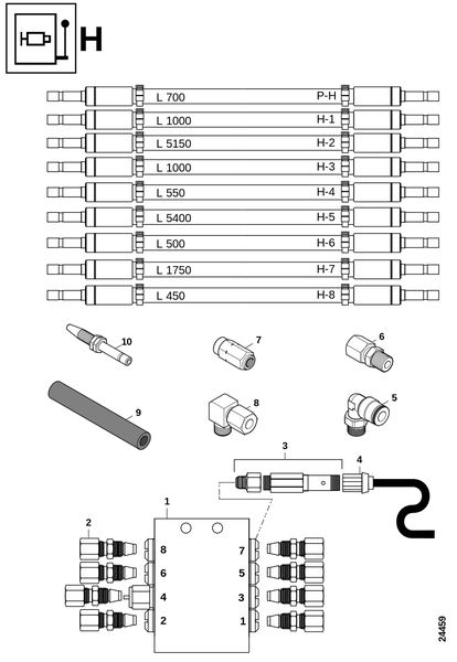 Блок смазки H