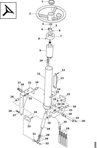 Рулевое колесо, орбитрол рулевое управление