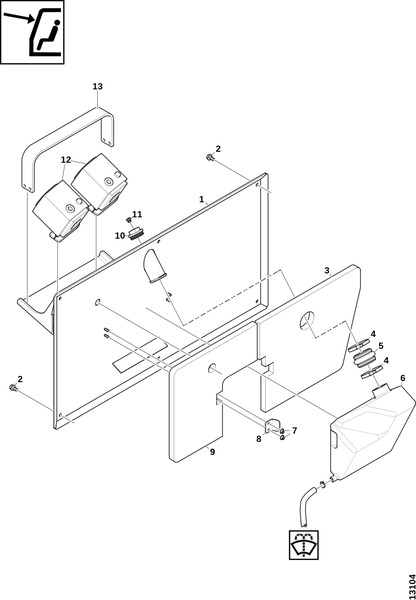 Сервисный люк, левая сторона