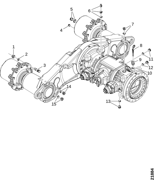 Ось тележки передняя/задняя (BOE105)