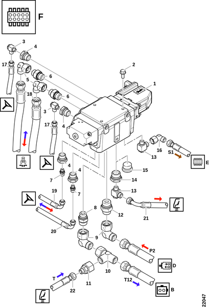 Орбитрол рулевое управление (EHPS тип 80/8-2) "F"