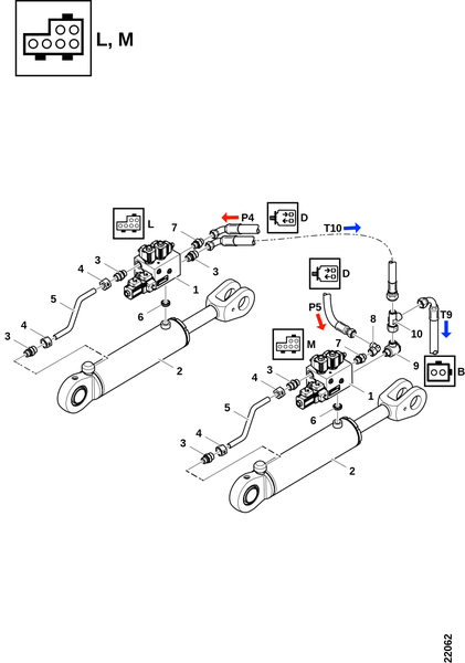 Соединения, сервисный блок подъёма тележки