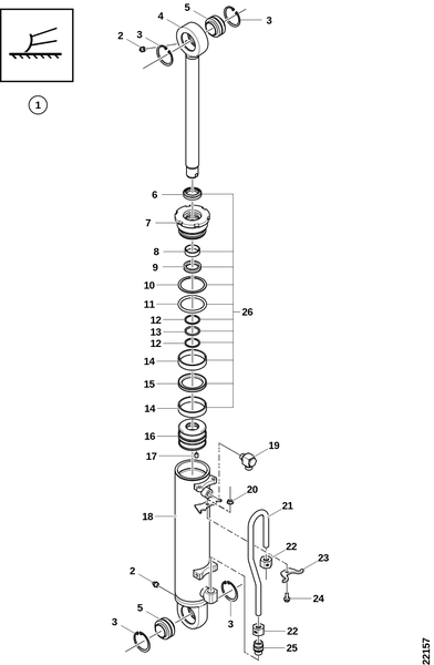 Гидроцилиндр, отвал