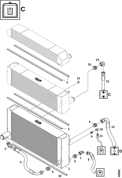Гидравлический масляный охладитель "C"