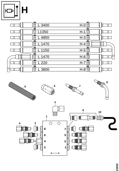 Блок смазки H