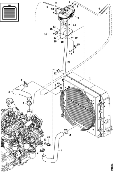 Шланги, радиатор