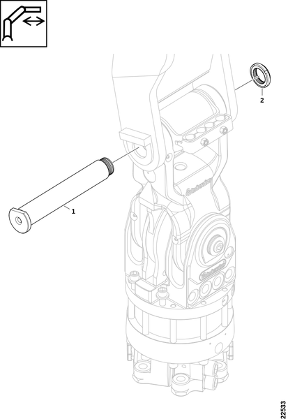 Монтаж, наконечник манипулятора - амортизатор качания