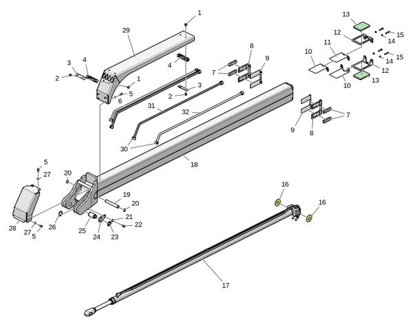 Часть удлинения Rottne блок удлинения s.9-
