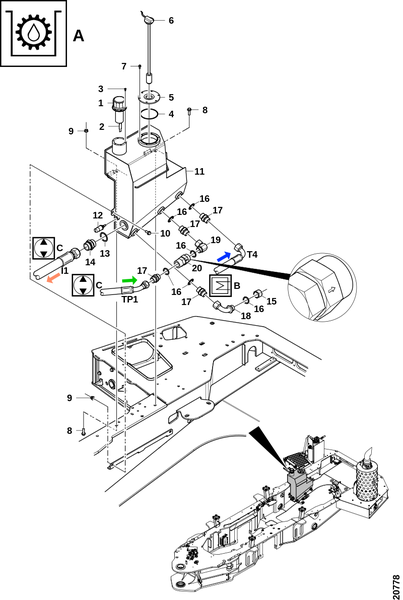Гидравлический масляный бак "A"