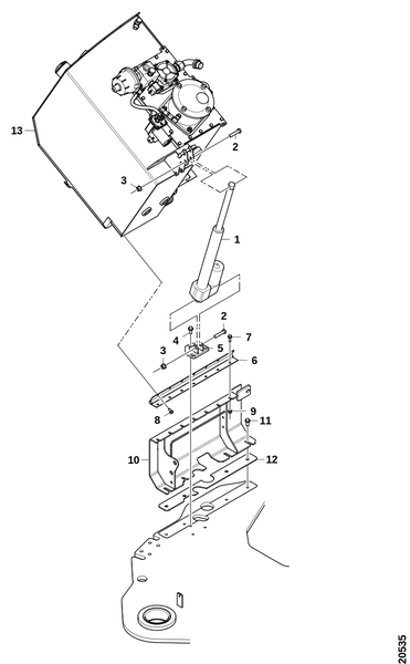 Наклон бака, гидравлический бак