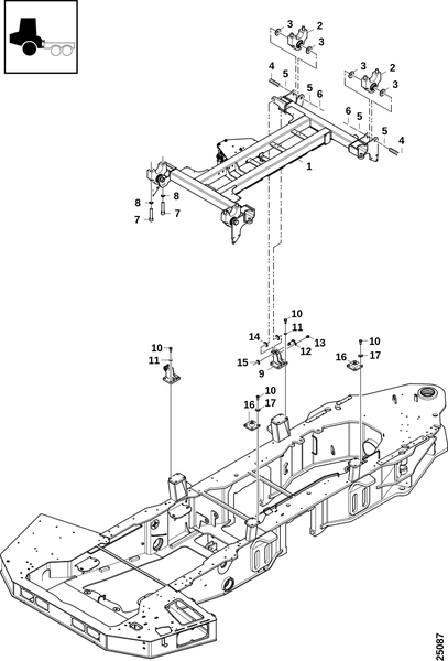 Подвеска кабины, без Comfort Line