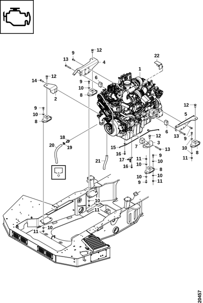 Крепление двигателя