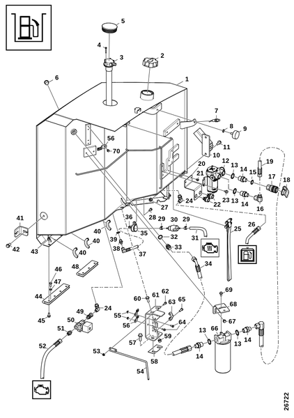 Топливный бак и насос для заправки