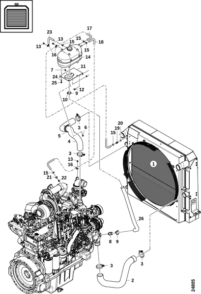 Шланги, радиатор