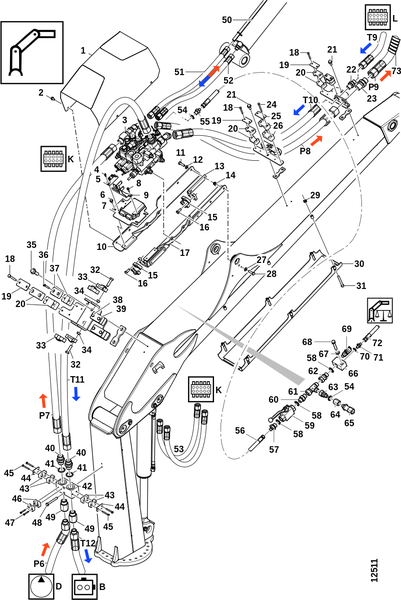 Кронштейн шланга, подъёмный рычаг