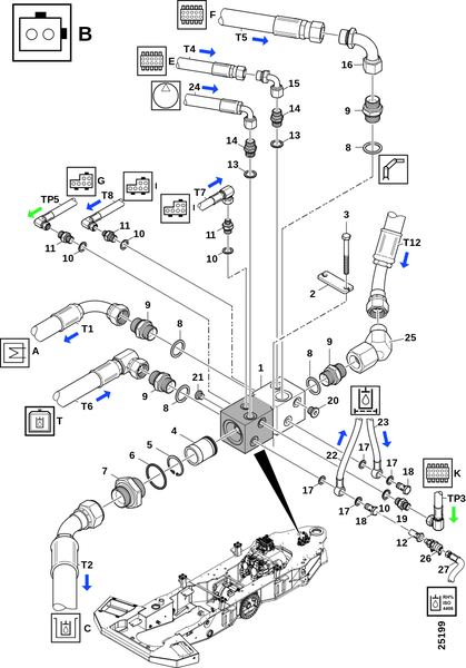 Возвратный блок "B"