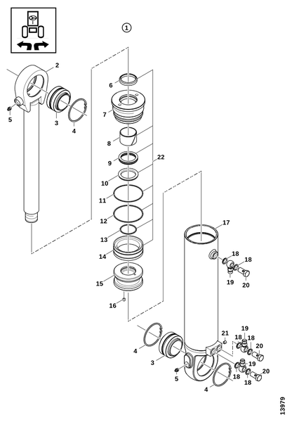 Гидроцилиндр, рулевое управление