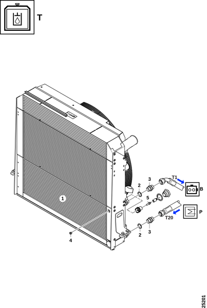 Масляный охладитель "T"