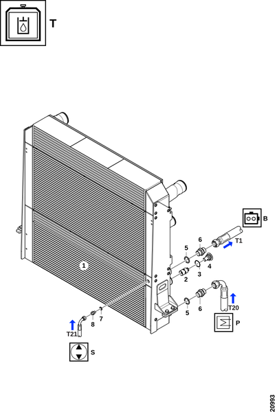 Масляный охладитель "T"