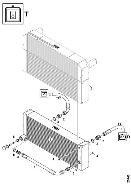 Масляный охладитель "T"