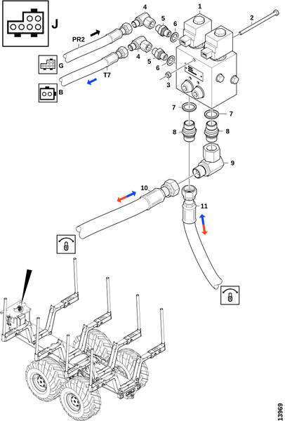 Сервисный блок, центральная стабилизация "J"