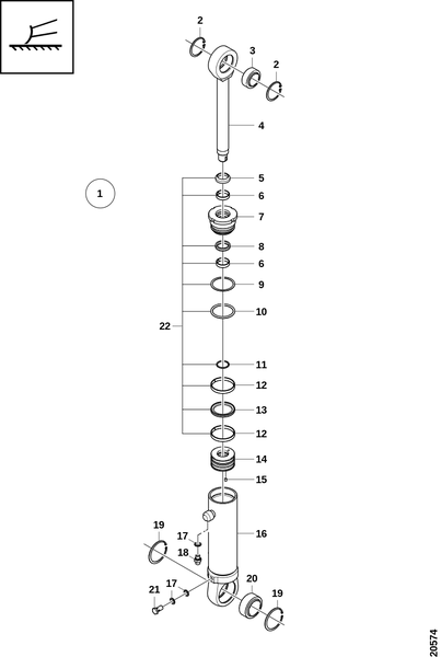 Гидроцилиндр, отвал