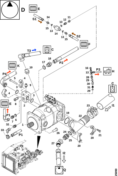 Гидравлический насос A10VO 180 "D"