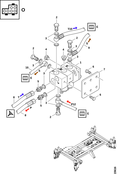 Клапан, рулевое управление Orbitrol "O"